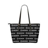 Hedron Combo White Leather Tote Bag