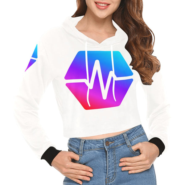 Pulse Logo Women's All Over Print Cropped Hoodie