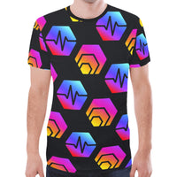 Hex Pulse Combo Black Men's All Over Print Mesh T-shirt