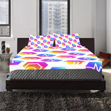 Hex Pulse Combo 3-Piece Bedding Set (1 Duvet Cover 86"x70"; 2 Pillowcases 20"x30")