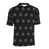 Hex Black & Grey Men's All Over Print Polo Shirt