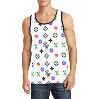 RH HPX Color Black Men's All Over Print Tank Top