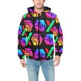 HPXdotCOM Black Men's Hooded Bomber Jacket