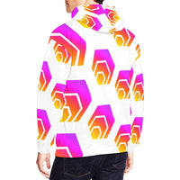 Hex Tapered Men's All Over Print Hoodie