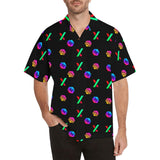 HPX Black Men's All Over Print Hawaiian Shirt