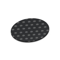 Hex Black & Grey Round Mousepad