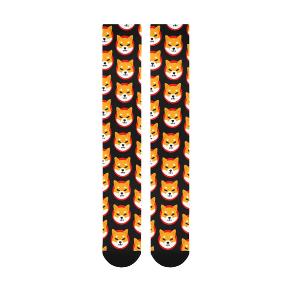 Shiba Inu Black Over-The-Calf Socks