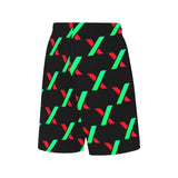 PulseX Black All Over Print Basketball Shorts With Pockets