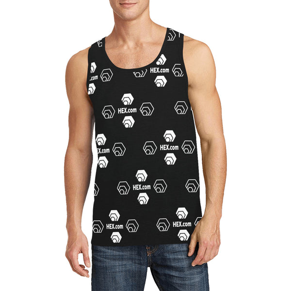 Hex Dot Com White Men's All Over Print Tank Top