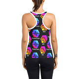 Hex Pulse TEXT Black Women's Racerback Tank Top