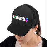 I Sac'd Black Hip Hop Flat Brim Cap