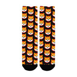 Shiba Inu Black Women's Custom Socks