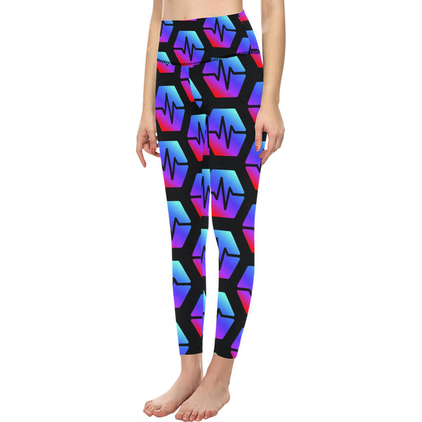 Pulse Black Women's High-Waisted Leggings