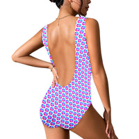 Pulses Small Women's Low Back One Piece Swimsuit