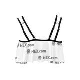 HEXdotcom Combo Grey Flounce Bikini Top