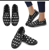 Hex White Black Slip-on Canvas Women's Shoes