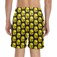 Time 3D 2 BLK Men's Mid-Length Beach Shorts