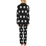 Hex White Black Women's Long Pajama Set