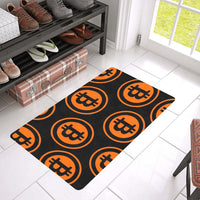 Bitcoin Black & Orange Doormat 30"x18" (Rubber)