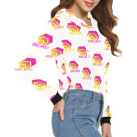 Hex Color Dot Com Women's All Over Print Cropped Hoodie