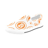 Bitcoin Orange Slip-on Canvas Women's Shoes - Crypto Wearz