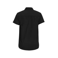 Hex Logo Black Men's All Over Print Button Down Short Sleeve Shirt