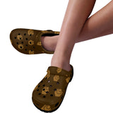 Hex Brown & Tan Custom Print Adults Clogs