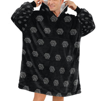 Hex Black & Grey Blanket Hoodie for Men