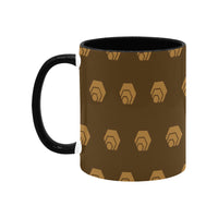 Hex Brown & Tan Ceramic Mug With Inner Color (11oz)