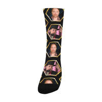 Richard Heart Faces Black Men's Custom Socks