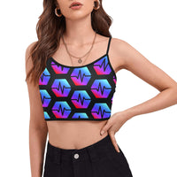 Pulse Black Women's Spaghetti Strap Crop Top