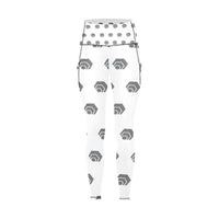 Hex Grey All Over Print High Waist Leggings with Pockets