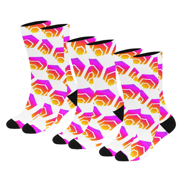Hex Sublimated Crew Socks (3 Packs)