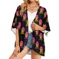 Hex Color Dot Com Black Women's Kimono Chiffon Cover Up