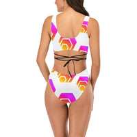 Hex Tapered Cross String Bikini Set