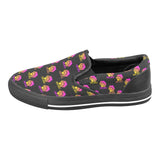 Hex Color Dot Com Black Slip-on Canvas Women's Shoes