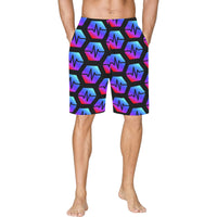 Pulse Black All Over Print Basketball Shorts With Pockets