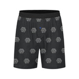 Hex Black & Grey Men's Mid-Length Pajama Shorts