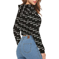 HEXdotcom Combo White Women's All Over Print Cropped Hoodie