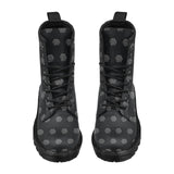 Hex Black & Grey Men's PU Leather Martens Boots