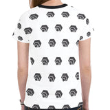 Hex Black Women's All Over Print Mesh Cloth T-shirt