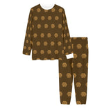 Hex Brown & Tan Men's All Over Print Pajama Set