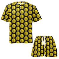 IM 3D BLK Women's  Short Casual Loungewear Set