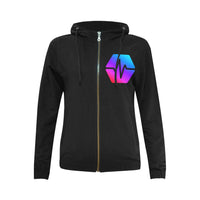 Pulse Logo Black Women's Full Zip Hoodie