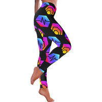 Hex Pulse Combo Black All-Over Low Rise Leggings