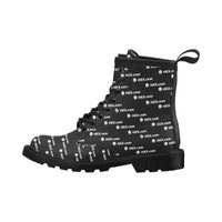 HEXdotcom Combo White Women's PU Leather Martens Boots