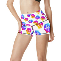 Hex Pulse Combo Women's All Over Print Yoga Shorts