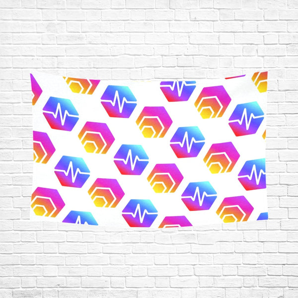 Hex Pulse Combo Wall Tapestry 90"x 60" - Crypto Wearz