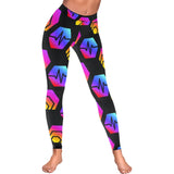 Hex Pulse Combo Black All-Over Low Rise Leggings