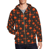 5555 Orange Men's All Over Print Full Zip Hoodie